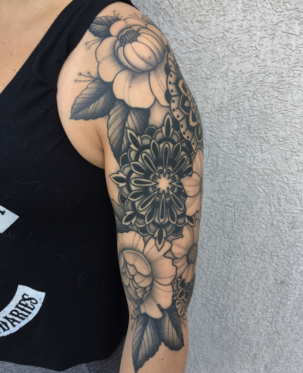 Black Realistic Flower Temporary Tattoos Women Sunflower - Temu