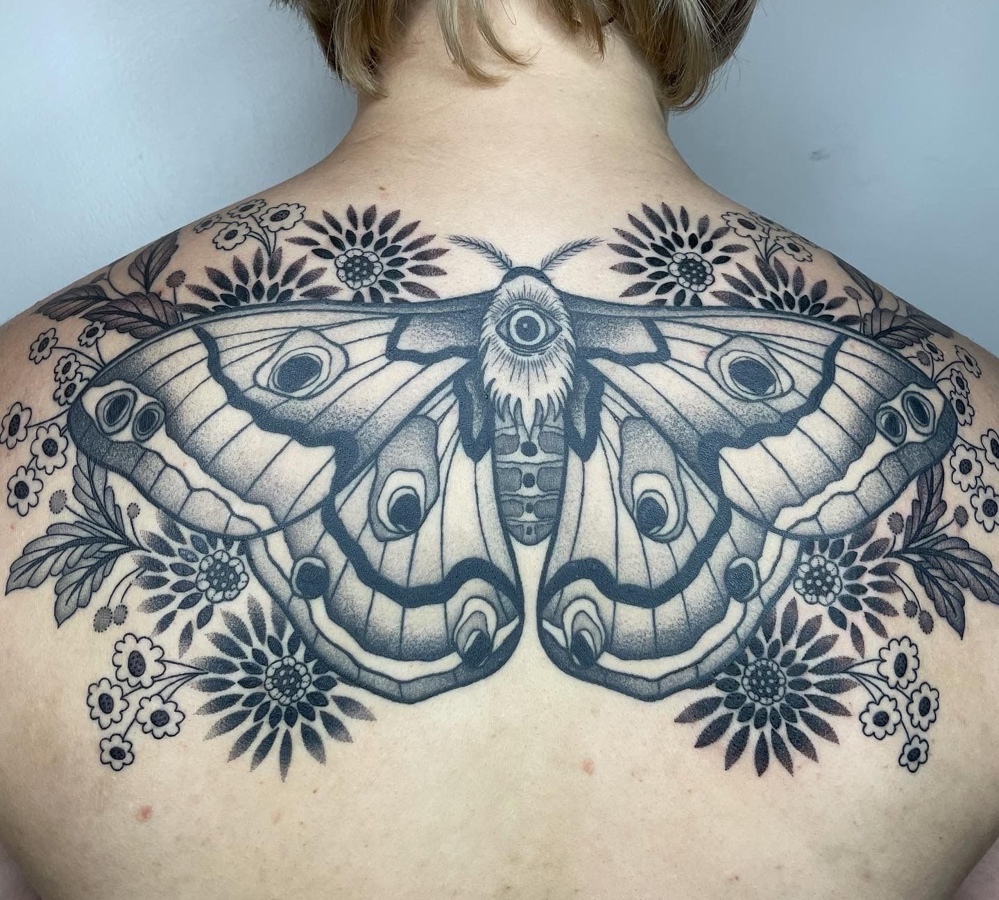 Little moth friend on the back of my arm done by Noemy at Authentink in  Sydney Australia  rtattoos