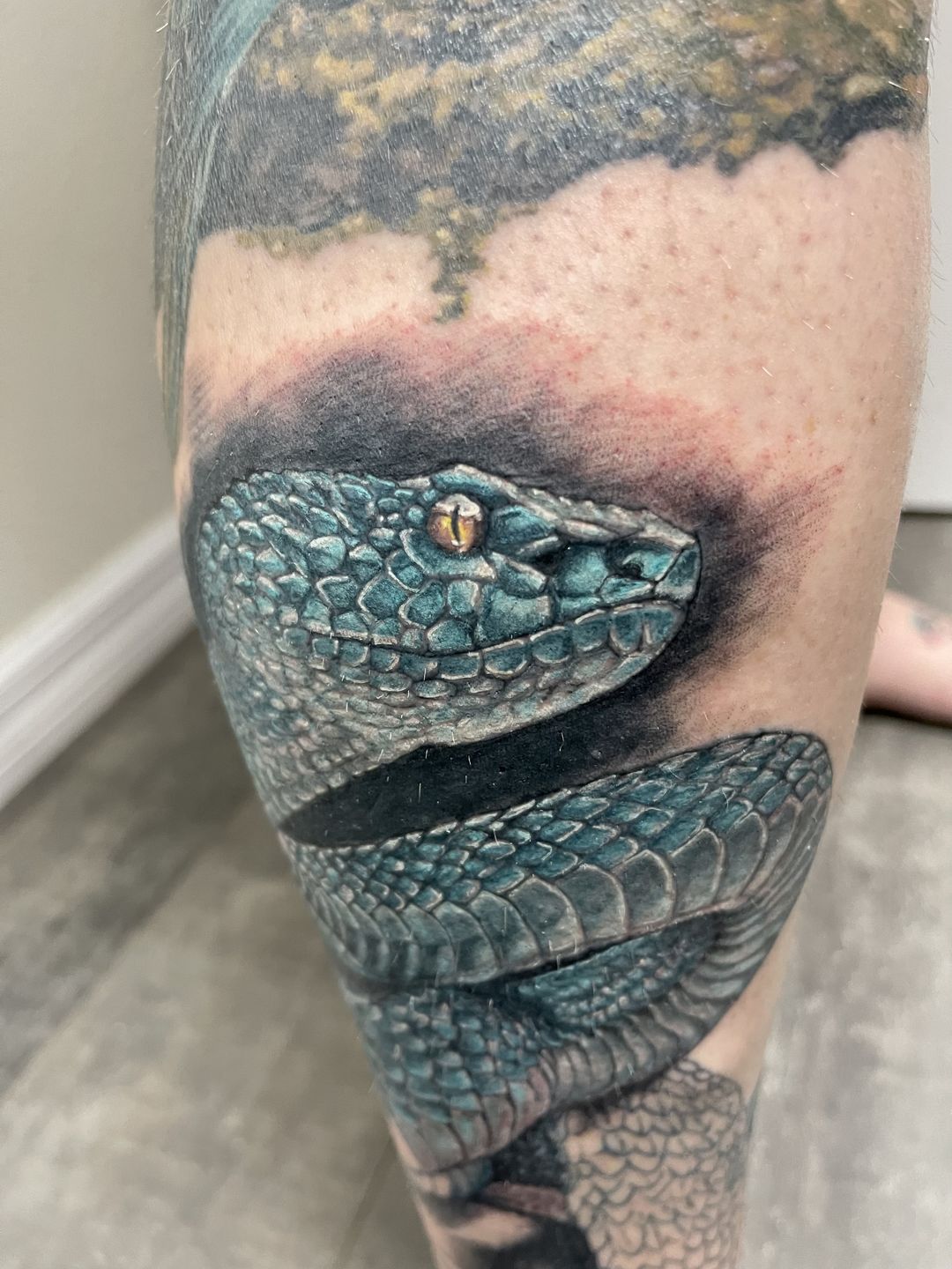 black viper snake tattoo
