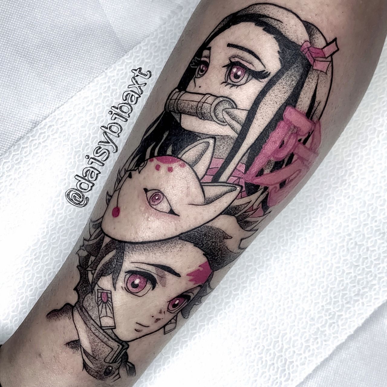 Eyes  Tanjiro  Nezuko  is beautiful  Artist credit tattoosbyx   Follow me and Tag your Otaku Friends to the  Anime tattoos Slayer  tattoo Tattoos