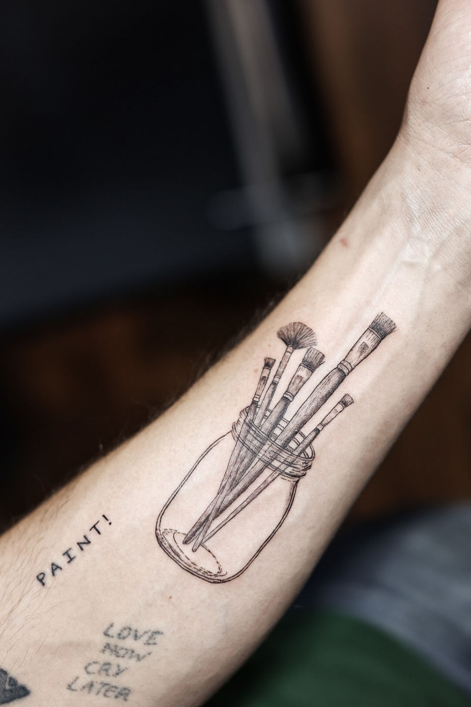 pencil and paintbrush tattoo - Google Search | Tattoo style art, Art tattoo,  Sleeve tattoos