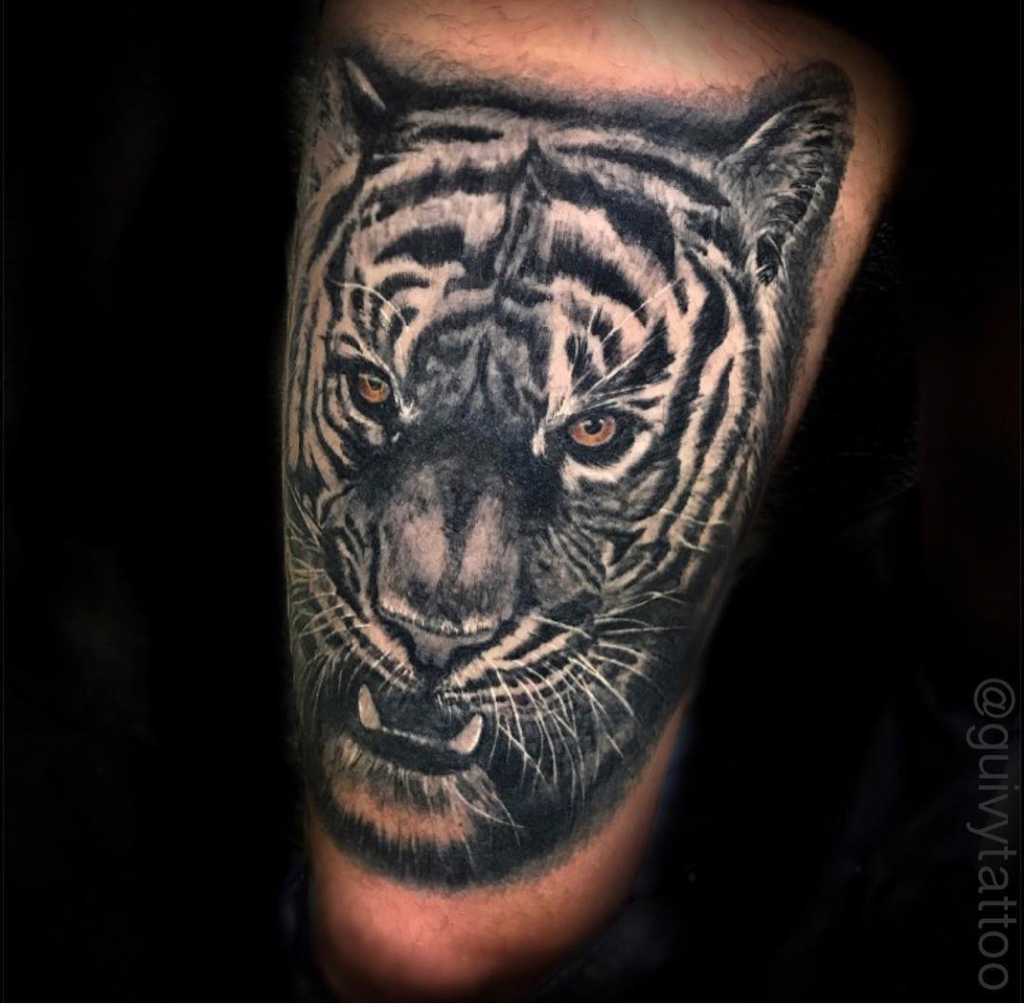 Photo - Wild Tiger tattoo by Steve Butcher | Photo 16421 | Jungle tattoo, Tiger  tattoo sleeve, Tiger tattoo design