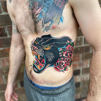 Traditional panther chest piece... - Davidian Tattoo Studio | Facebook