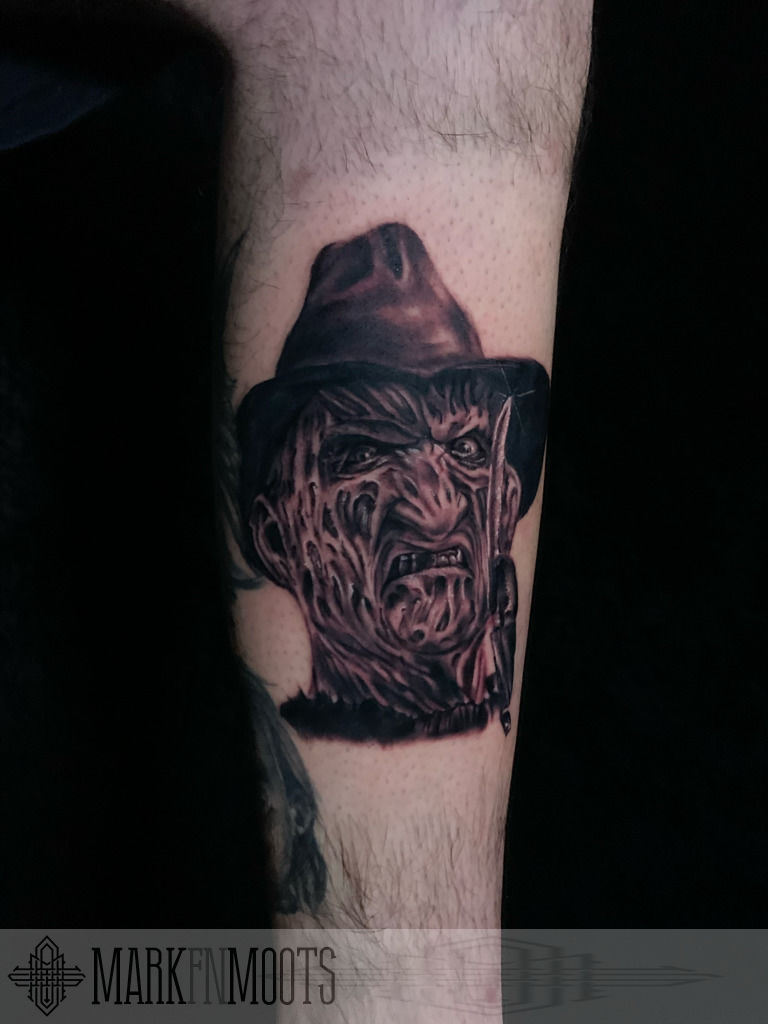 Freddy Kruegers glove almost finished with minor touch ups left Tamera  Garcia at Poison Apple Tattoo Co Albuquerque NM  rtattoos