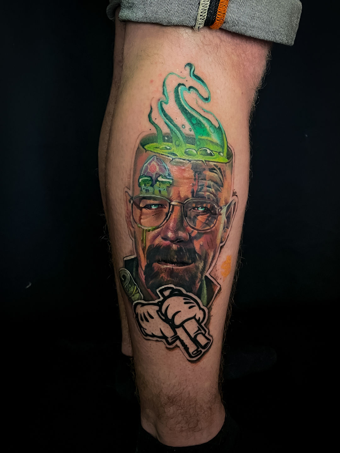 lavishworm240 walter white as a rapper with tattoo on her body