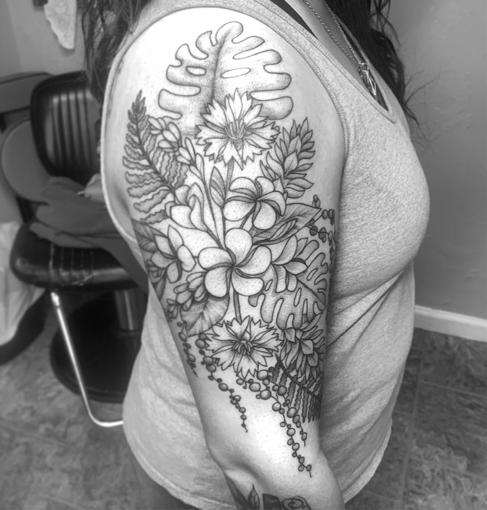 Vamcouver island wildflowers tattoo idea | TattoosAI