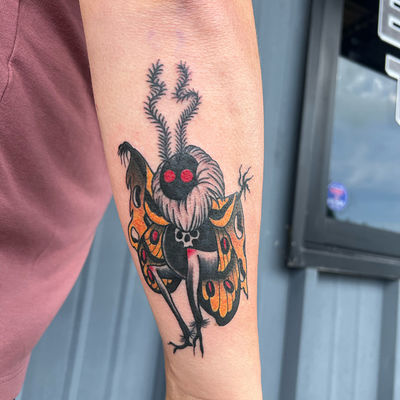 Mothman done by John at Skull of Crow in Show Low AZ  rtattoos