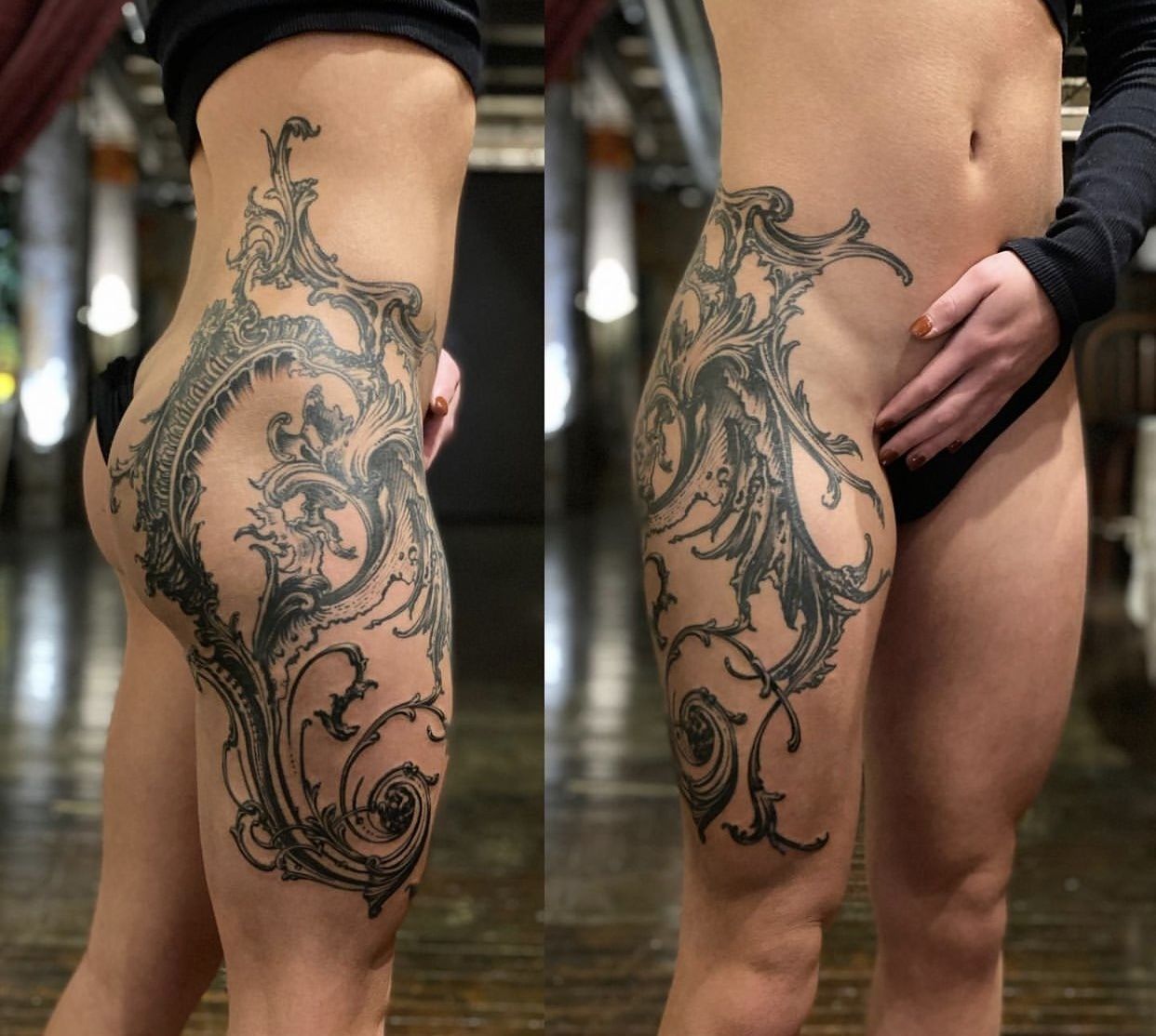Hip  Thigh Tattoos Spicy  but worth itttt  tattooideas tattooart  tattooshop portlandtattooartist tattoolife portlandtattoo  Instagram