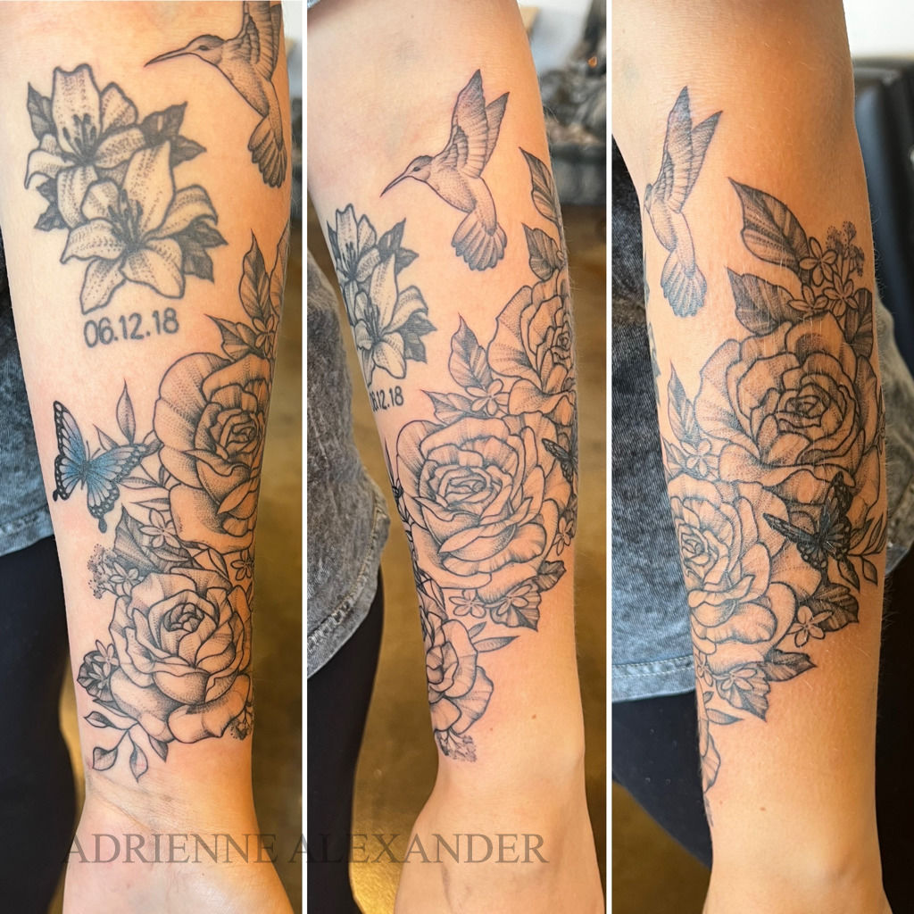 30 Stunning Hummingbird Tattoo Designs | Tattoo designs, Flower thigh  tattoos, Hummingbird flower tattoos