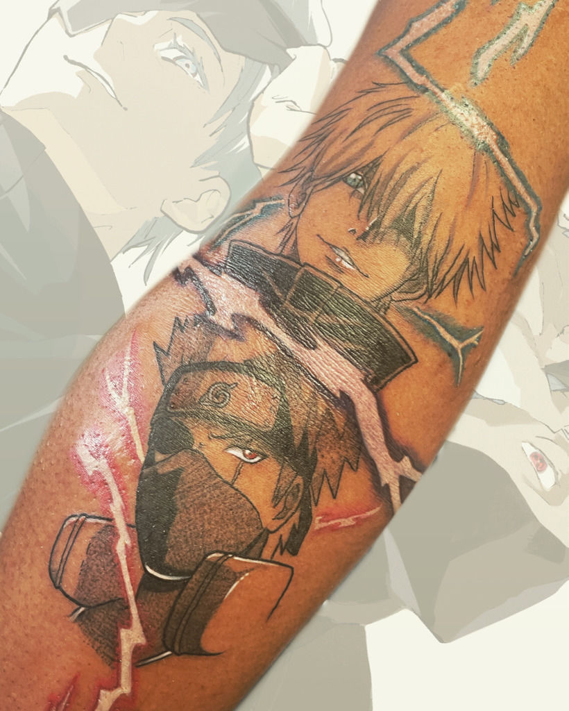 Union Tattoo Studio - Any Naruto fans here? Check out this KILLER Kakashi  tattoo by @dustyrosetattooer 🔥 To book with Dusty, please fill out the  form in his Instagram bio. • @dustyrosetattooer