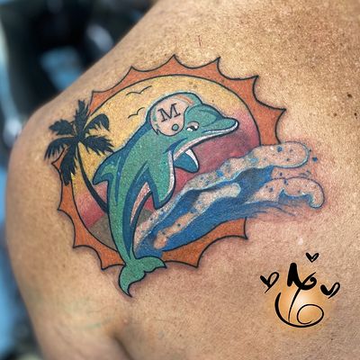 Miami Dolphins Tattoo Designs  Dolphins tattoo, Miami dolphins, Skull  tattoo