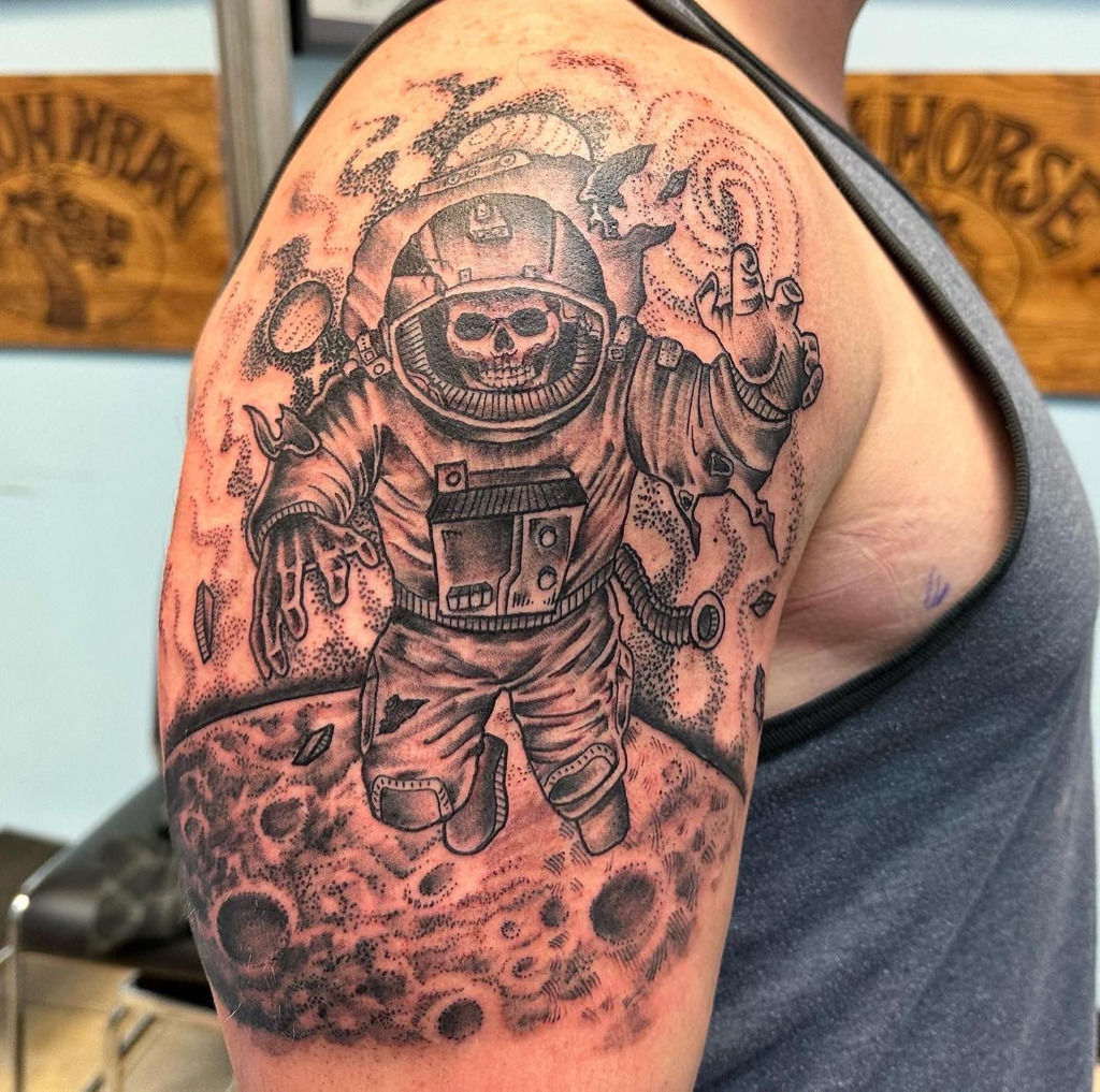 Dead cosmonaut tattoo by Rich Harris  Post 27803