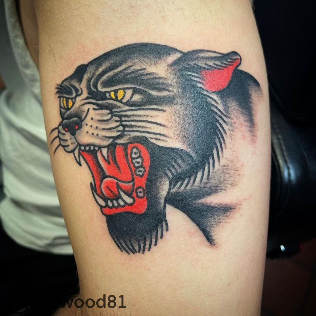 PANTHER TATTOO | black panther tattoo | darren birkbeck slingshot tattoo  studio | Flickr