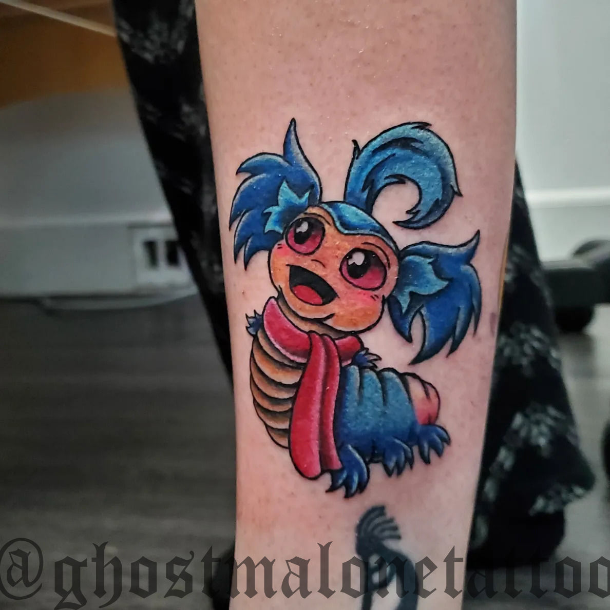 I got the worm from The Labyrinth done by Bill Fashbaugh at Marvel Tattoo  in South Bend Indiana  rtattoos