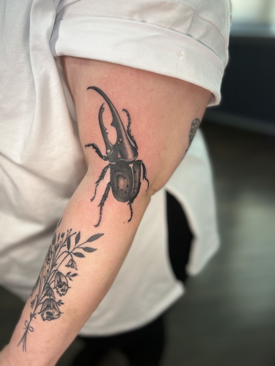hercules beetle tattoo neck｜TikTok Search