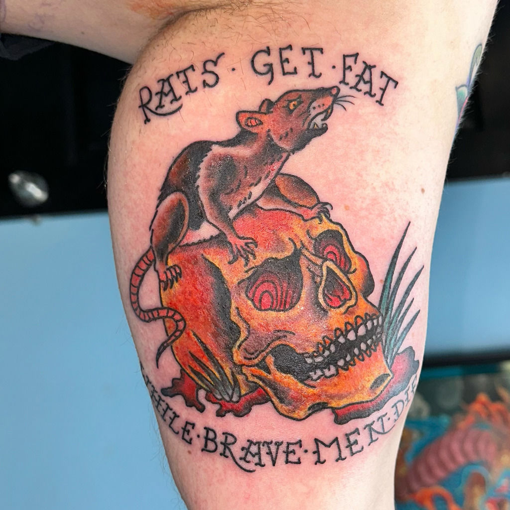 Tattoo of Rats Skulls Animals
