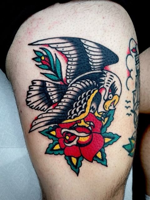 One mighty lookin' eagle done by @jeremys_art !!! 💥💥🔥🔥⚡️⚡️✨✨🦅🦅🦅 To  book with Jeremy please email the shop directly!… | Instagram