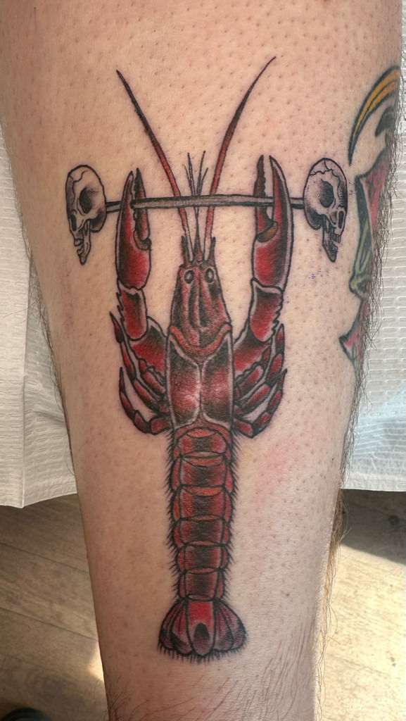 Crawfish by Henry Rhodes, Downtown Tattoo in New Orleans, LA : r/tattoos