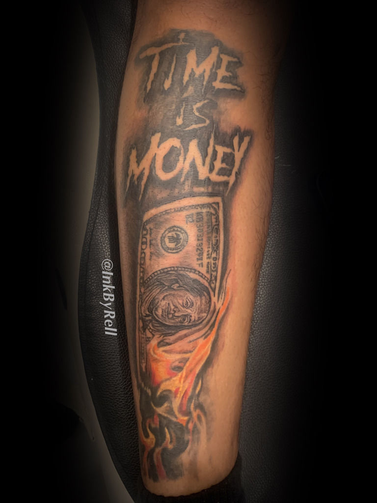 Hand Tattooing Money Currency Concept On Stock Photo 1129087784 |  Shutterstock