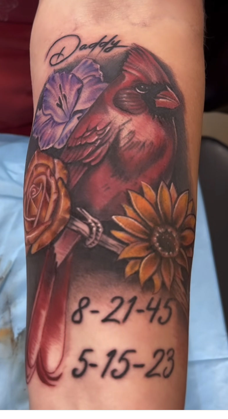 Cardinal & Roses | Tattoo Salvation