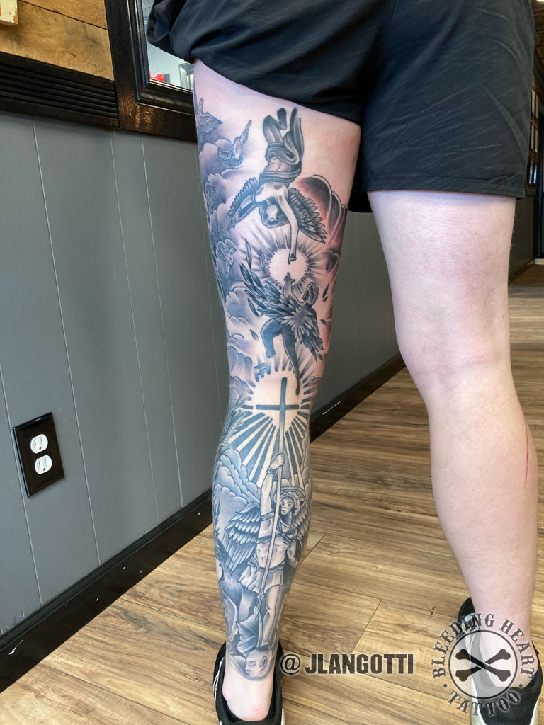 Latest Leg sleeve Tattoos