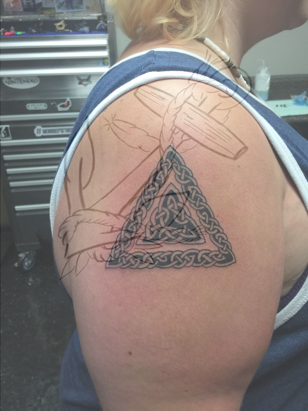 Intricate Celtic and Viking Knotwork Bear Tattoo