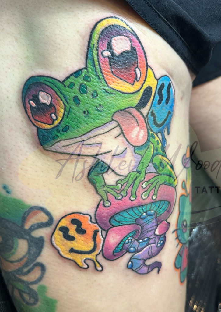 Watercolor Frog Tattoo Design – Tattoos Wizard Designs