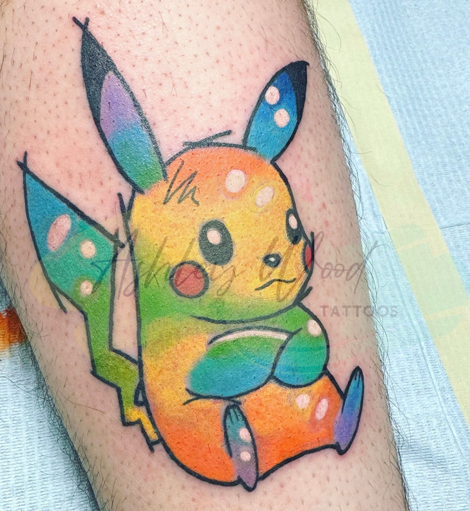 Tattoo uploaded by Anastasia • Pikachu martini 🍸 • Tattoodo
