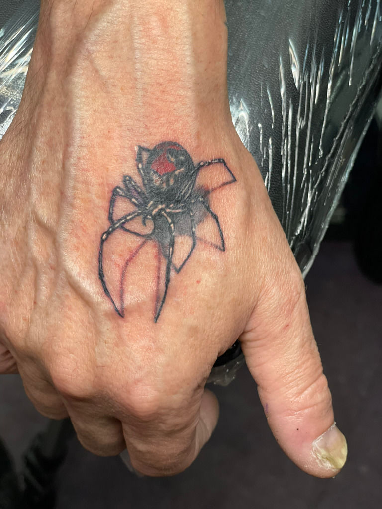 Art Immortal Tattoo : Tattoos : Realistic : Black widow spider tattoo