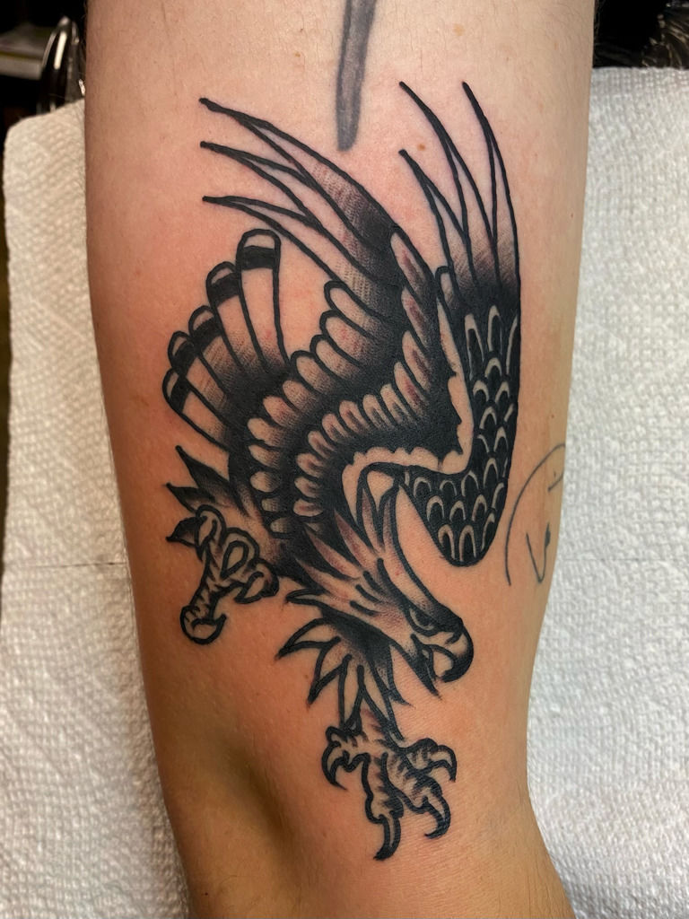 SKIVAS - Flying Eagle tattoo on the Shoulder Blade done... | Facebook