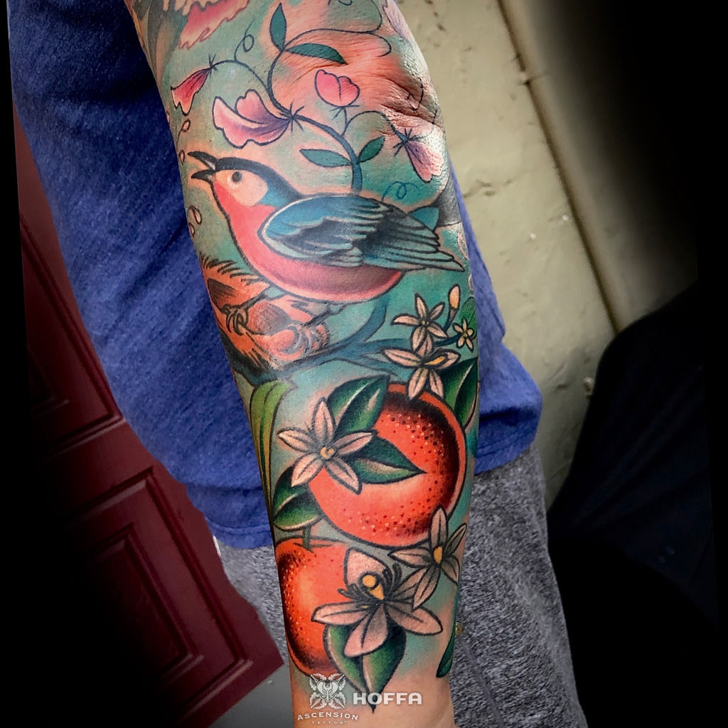 Beautiful Arm Sleeve - Black Amethyst Tattoo Gallery